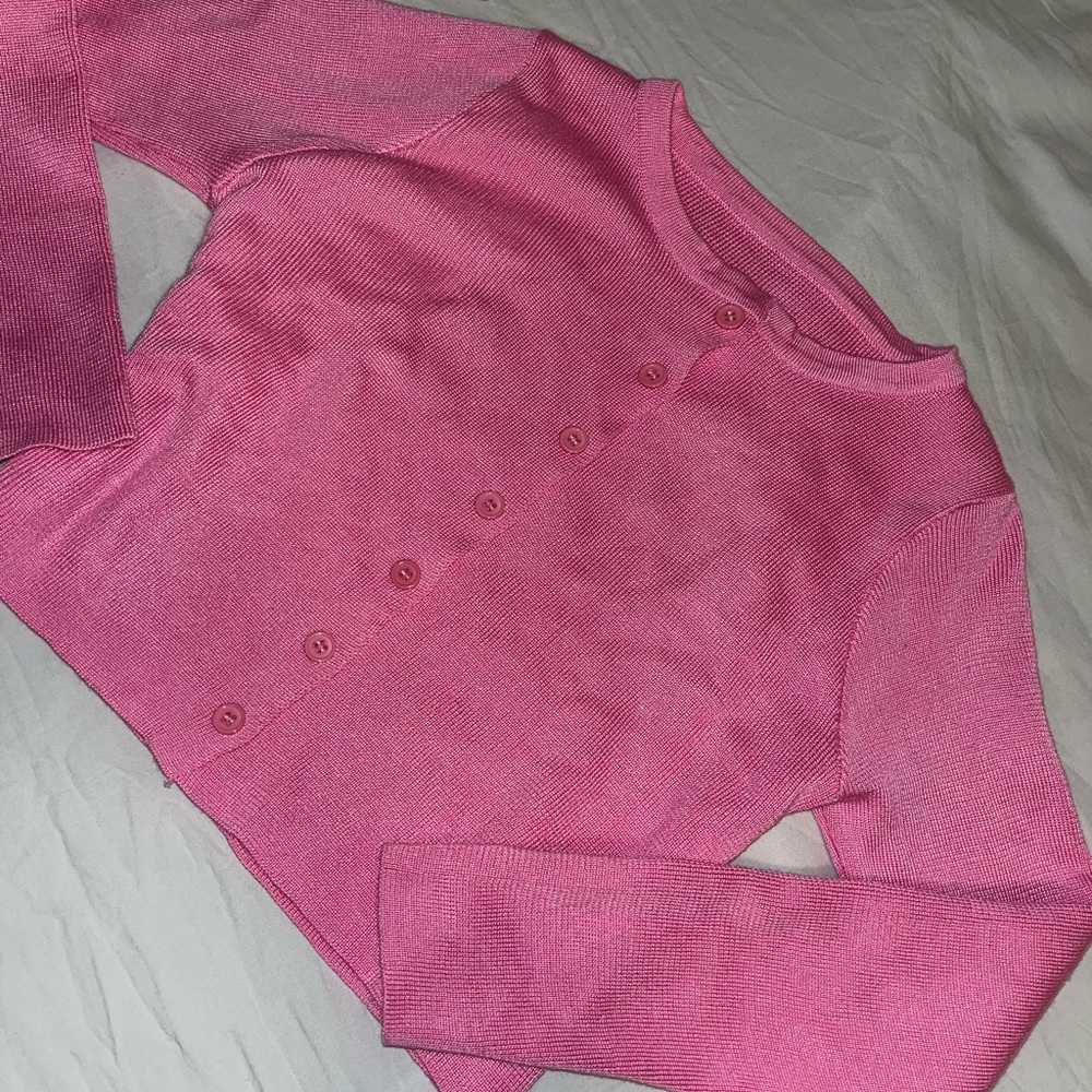 Brandy Melville Vibrant Pink Cardigan